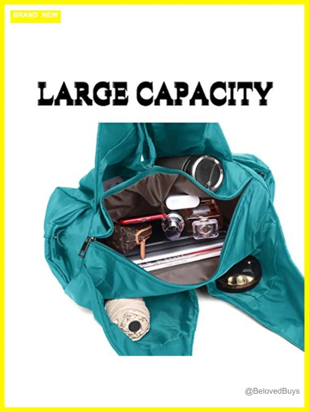Waterproof Oxford Nylon Tote Handbag, Large Capacity Shoulder Bag for Work